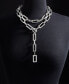 ფოტო #4 პროდუქტის Pavé Link Layered Lariat Necklace, 18" + 3" extender, Created for Macy's