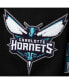 ფოტო #5 პროდუქტის Men's Black Charlotte Hornets Chenille Team Shorts