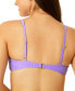 Фото #2 товара Juniors' Knotted-Front Textured Bralette Bikini Top, Created for Macy's