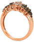 Chocolate Ombré Diamond Cluster Ring (1 ct. t.w.) in 14k Rose Gold, White Gold or Yellow Gold
