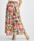 Фото #1 товара Petite Textured Floral-Print Maxi Skirt, Created for Macy's
