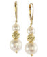 ფოტო #1 პროდუქტის EFFY® Cultured Freshwater Pearl Drop Earrings in 14k Gold (5-1/2mm and 11mm)