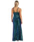 Women's Sequined Sweetheart-Neck Sleeveless Gown