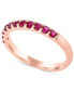 ფოტო #1 პროდუქტის Lab-Created Red Diamond Stack Ring (1/2 ct. t.w.) in 14k Rose Gold-Plated Sterling Silver