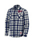 Фото #2 товара Men's Darius Rucker Collection by Navy Minnesota Twins Plaid Flannel Button-Up Shirt