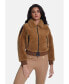 Фото #1 товара Women's Fashion Jacket, Silky Brown With Ginger Curly Wool