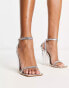 Public Desire Onyx heeled sandals in silver