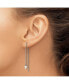 ფოტო #3 პროდუქტის Stainless Steel Polished Triangle Dangle Threader Earrings