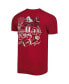Фото #4 товара Men's Crimson Oklahoma Sooners Vintage-Inspired Through the Years Two-Hit T-shirt
