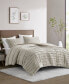 Фото #2 товара CLOSEOUT! Maddox 3 Piece Striated Cationic Dyed Oversized Duvet Cover Set with Pleats, King/California King