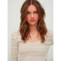 ფოტო #6 პროდუქტის VILA Chikka Lace Long Sleeve V Neck T-Shirt