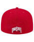 Фото #4 товара Men's Scarlet Ohio State Buckeyes Throwback 59FIFTY Fitted Hat