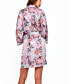 Women's Floral Robe Lingerie with Contrast Trims