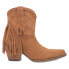 Фото #1 товара Dingo Fandango Fringe Snip Toe Cowboy Booties Womens Brown Casual Boots DI187-25