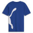 Puma Oversized Logo Crew Neck Short Sleeve T-Shirt Mens Blue Casual Tops 6787841