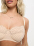 Фото #2 товара We Are We Wear Fuller Bust micro and lace multiway underwired bra in oyster