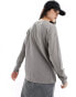 Pull&Bear oversized long sleeved t-shirt in pale grey