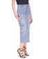 Women's Cargo Denim Midi Skirt Blue Vintage Wash, 2 - фото #4