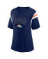 Фото #2 товара Women's Navy Denver Broncos Classic Rhinestone T-shirt