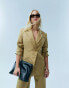 ASOS DESIGN premium structured blazer with wool in camel