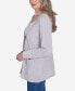 ფოტო #4 პროდუქტის Petite Classics Chenille Cardigan Sweater with Pockets