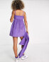 Фото #4 товара COLLUSION cord mini trapeze cami dress in purple co-ord