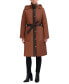 Фото #1 товара Women's Belted Hooded Quilted Coat, Created for Macy's