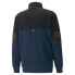 Фото #4 товара Puma Power Colorblock Half Zip Sweatshirt Mens Black, Blue 84985573