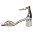 Nina Brooke Block Heels Womens Silver Dress Sandals BROOKE-YM-SILMFM