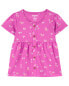Фото #4 товара Toddler Floral Print Button-Front Top 3T