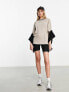 Фото #4 товара ASOS Weekend Collective oversized t-shirt with collar logo in neutral