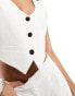 In The Style exclusive tailored waistcoat co-ord in white