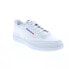 Фото #3 товара Reebok Club C 85 X U Mens White Leather Lace Up Lifestyle Sneakers Shoes
