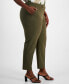 Фото #3 товара Брюки женские классические Tahari ASL Plus Size Classic Mid Rise Ankle Pants