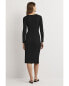 Фото #3 товара Платье женское Boden Ribbed Cut Out Dress - черное