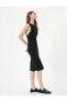 Фото #7 товара Midi Elbise Sırt Detaylı Kolsuz Slim Fit