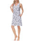 ფოტო #4 პროდუქტის Women's Printed V-neck Sleepshirt Nightgown