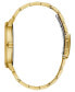 Men's Diamond-Accent Gold-Tone Stainless Steel Bracelet Watch 44mm