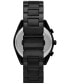 Men's Langford Chronograph Black Stainless Steel Bracelet Strap Watch 45mm