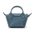 Фото #4 товара Сумка женская Longchamp Le Pliage Cuir 9 изысканная кожа багет / рюкзак Scandinavia Blue