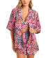 ფოტო #1 პროდუქტის Women's Button-Up Shirt & Smocked Shorts Set