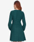 ფოტო #2 პროდუქტის Women's Embossed Houndstooth Knit Dress