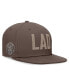 ფოტო #1 პროდუქტის Men's Brown Los Angeles Dodgers Statement Ironstone Performance True Fitted Hat