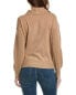 Фото #2 товара Amicale Cashmere Quarter Zip Cashmere Pullover Women's Brown Xs