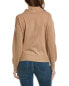 Amicale Cashmere Quarter Zip Cashmere Pullover Women's Brown Xs