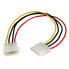 StarTech.com 12in LP4 Power Extension Cable - M/F - 0.304 m - Molex (4-pin) - Molex (4-pin) - Male - Female - Straight