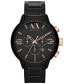Men's Chronograph Black Stainless Steel Bracelet Watch 49mm