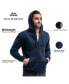 Фото #7 товара Men's Premium Zip-Up Hoodie for Men with Smooth Silky Matte Finish & Cozy Fleece Inner Lining Sweater with Hood