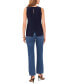 ფოტო #3 პროდუქტის Women's Square-Neck Keyhole Split-Hem Sleeveless Top