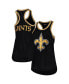 ფოტო #2 პროდუქტის Women's Black New Orleans Saints Tater Tank Top